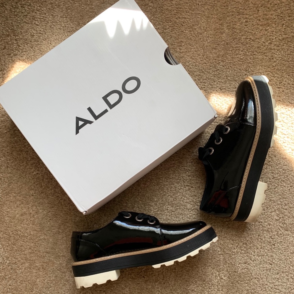 ALDO Shoes Black Patent Platforms